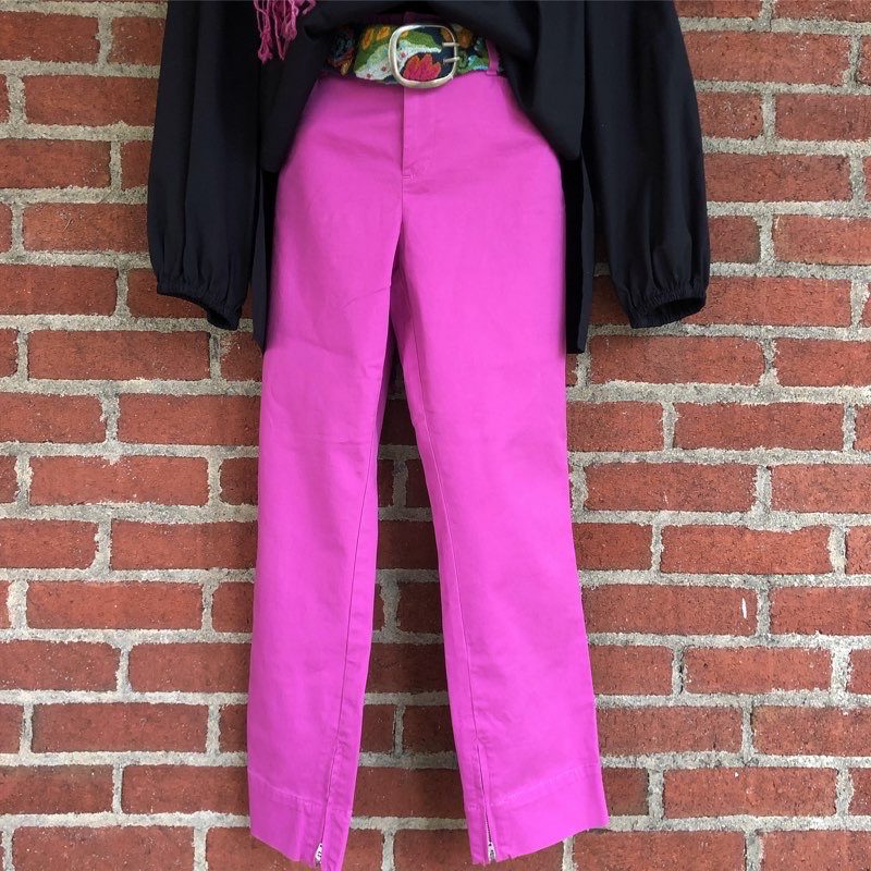 hot pink skinny pants