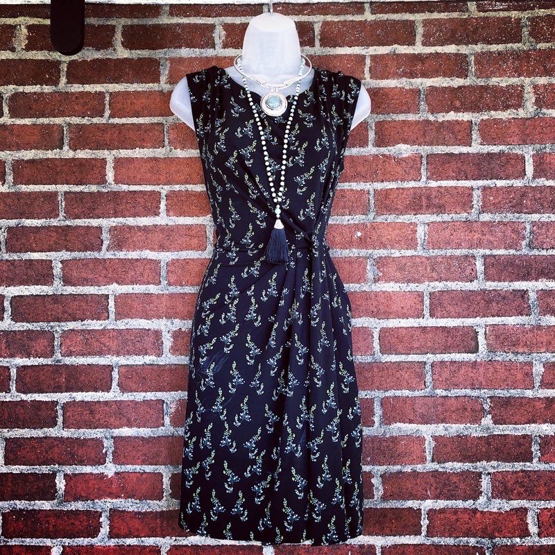 loft black floral dress