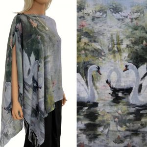 White Swan Cotton Touch Shawl/Scarf