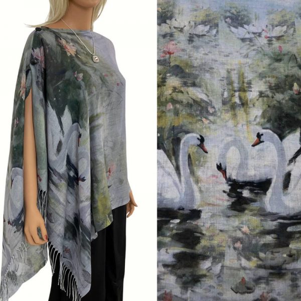 White Swan Cotton Touch Shawl/Scarf