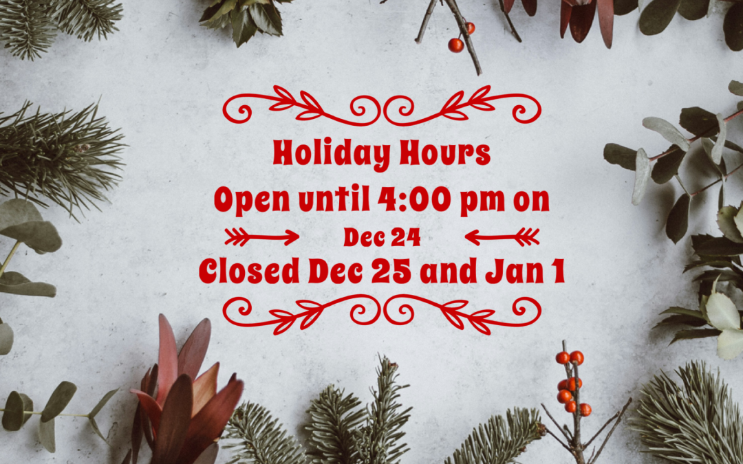 EcoChic Holiday Hours and Discounts!