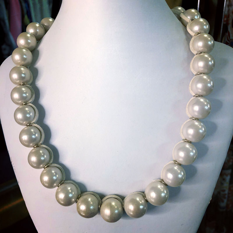 Faux pearls necklace EcoChic Boutique